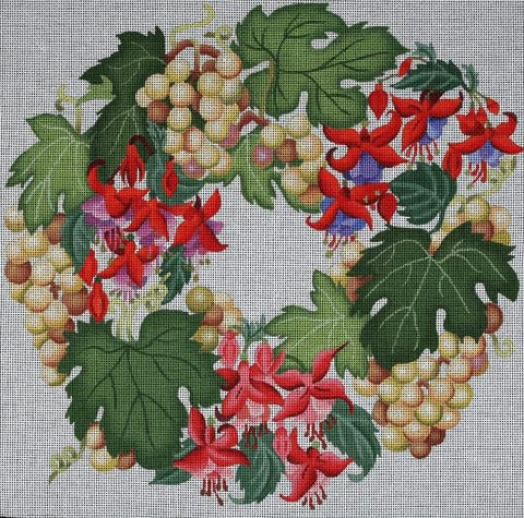 Gold Grapes and Fuchsias
