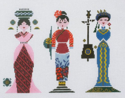 Row of Three Ladies 