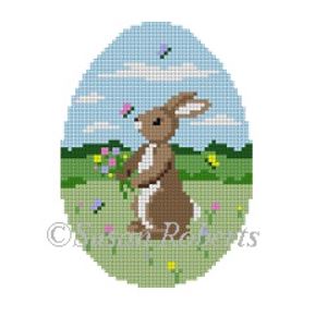 Rabbit w/Butterflies Egg