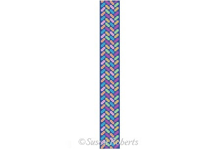 Spotted Chevron Key Fob
