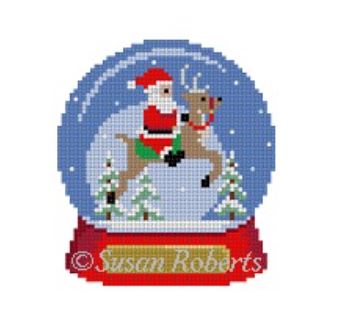 Snow Globe - Santa Riding Reindeer