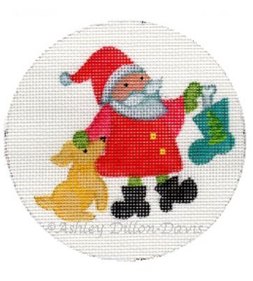 Santa w/Dog and Stocking