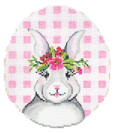 Bunny w/Tulip on Pink Gingham