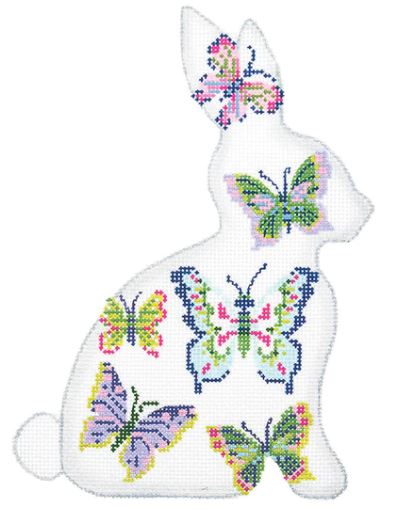 Butterfly Patterned Standing Hare