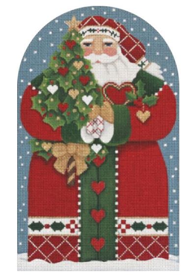 Holly Heart Santa Dome