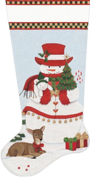 Xmas Tree Snowman Stocking