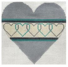 Teal and Grey Hearts