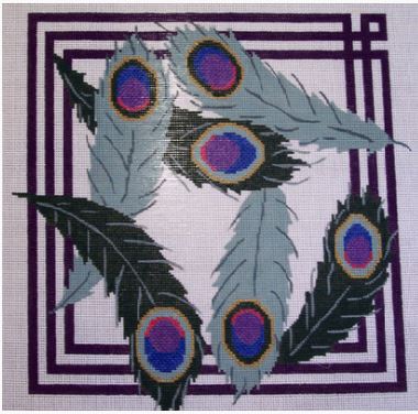 Peacock Feathers w/Border