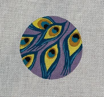 Peacock Feathers on Purple