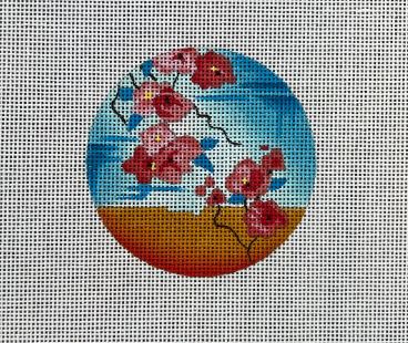 Blue/Orange Cherry Blossom Branch