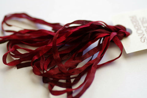 074 In the Burgundy - Silken Ribbons 4 mm