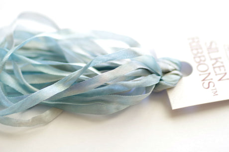 043 Aqua Clouds - Silken Ribbons 4 mm