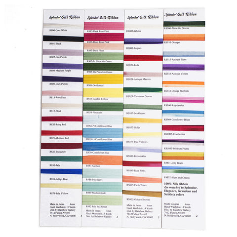 Rainbow Gallery - Splendor Silk Ribbon 4mm