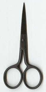 Tamsco Straight Black Embroidery Scissors 4"